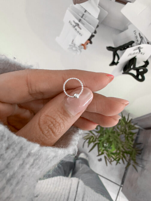 PIERCING TRENZADO ESFERA (UNIDAD)